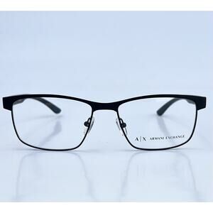 ARMANI EXCHANGE AX1070 Matte Black Rectangle Frame 56 17 NEW